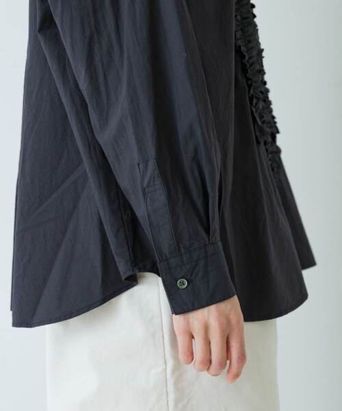 かぐれ（カグレ）の「コットンフリルワイドシャツ（シャツ/ブラウス・レディース・OFF/NAVY・Free）」の22枚目の写真