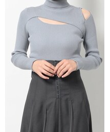 MERCURYDUO | 2WAYスリットタートルニット(ニット/セーター)