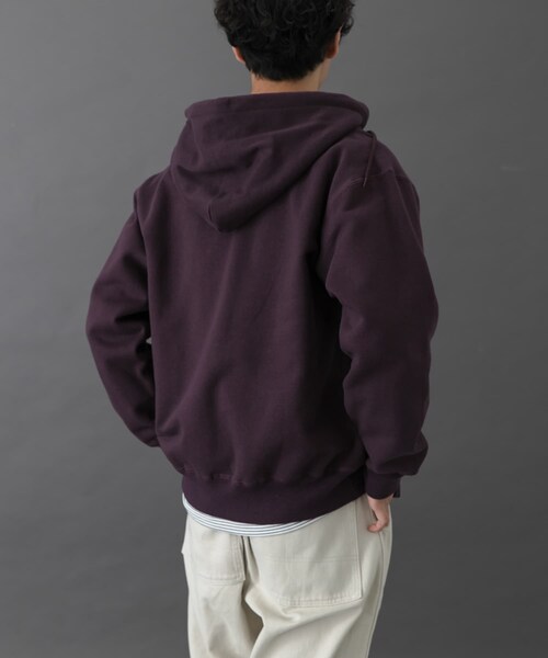 URBAN RESEARCH DOORS（アーバンリサーチドアーズ）の「FORK&SPOON　リサイクルコットン裏毛ジップフーディー（パーカー・メンズ・DARKPURPLE/BLACK・4/5）」の21枚目の写真