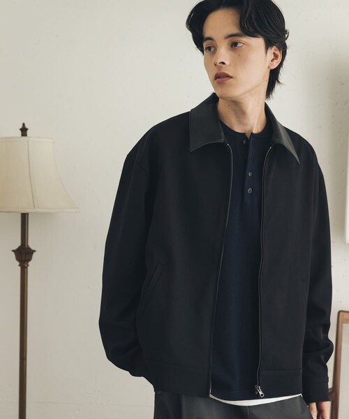SENSE OF PLACE by URBAN RESEARCH（センスオブプレイスバイアーバンリサーチ）の「FLカラージップブルゾン（ブルゾン・メンズ・BLK×BLK/GRY×BLK/D.BRN×BRN・M/L）」の8枚目の写真