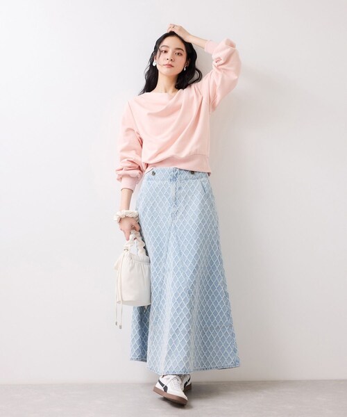 VIS（ビス）の「バックレースアップフレアデニムスカート/イージーケア（デニムスカート・レディース・ブルー/ブルー系・M/S）」の19枚目の写真