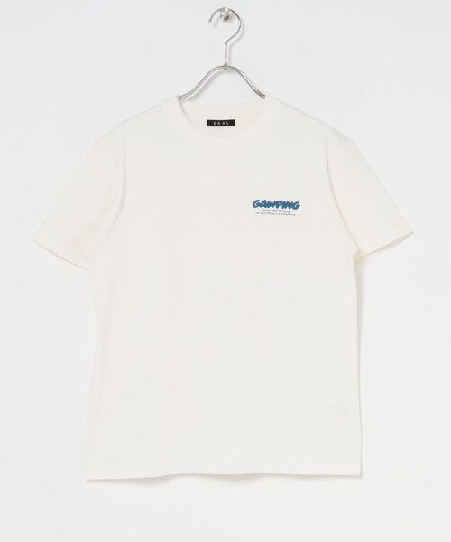 EKAL（エカル）の「製品染GAWPINGロゴTシャツ（Tシャツ/カットソー・レディース・オフ/ピンク/グラファイト・one）」の10枚目の写真