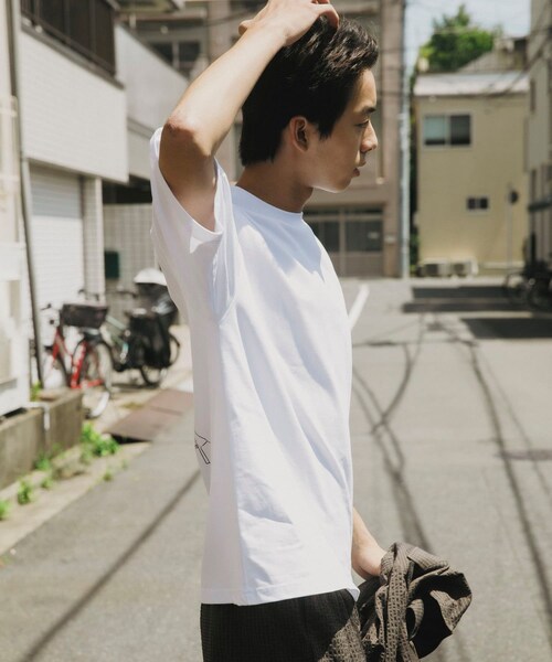 URBAN RESEARCH（アーバンリサーチ）の「Acy　LIGHT TEE（Tシャツ/カットソー・メンズ・WHITE/NAVY・L/XL）」の6枚目の写真