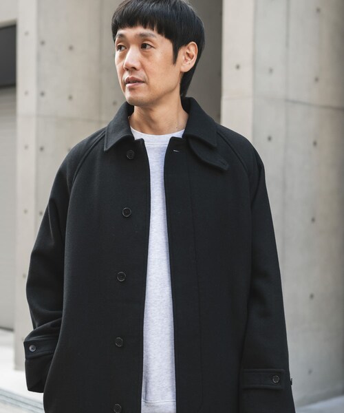 URBAN RESEARCH DOORS（アーバンリサーチドアーズ）の「ウールメルトンステンカラーコート（ステンカラーコート・メンズ・CHECK/CHARCOAL/BLACK・M/L）」の8枚目の写真