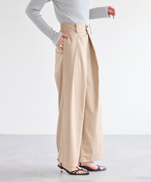 VIS（ビス）の「フロントタックデザインワイドパンツ（その他パンツ・レディース・ライトグレー/ベージュ・M/S）」の10枚目の写真