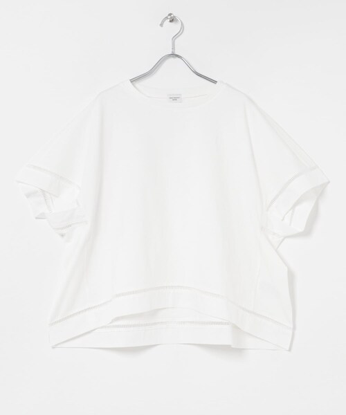 URBAN RESEARCH DOORS(アーバンリサーチドアーズ)の「ハシゴレースドッキングプルオーバー(Tシャツ/カットソー・レディース・OFF WHITE/BLACK/CAMEL・Free)」の12枚目の写真