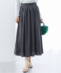 7days Life Styling | ヴィンテージサテンプリーツロングスカート＜大きいサイズ有＞(スカート)