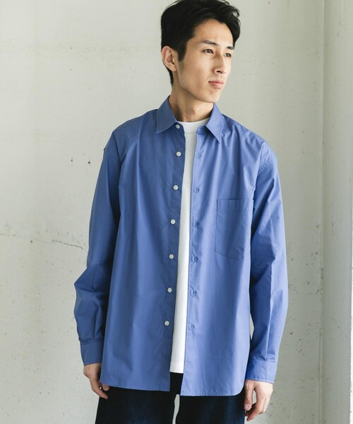 URBAN RESEARCH DOORS(アーバンリサーチドアーズ)の「TCブロードレギュラーカラーロングスリーブシャツ(シャツ/ブラウス・メンズ・BLUE/CHECK/STRIPE・M/L)」の5枚目の写真