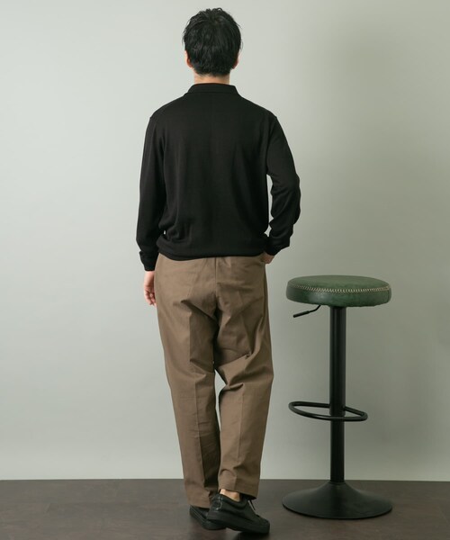 URBAN RESEARCH ROSSO（アーバンリサーチロッソ）の「『一部WEB限定カラー』『XLサイズあり』『UR TECH』ハイゲージニットポロシャツ（ポロシャツ・メンズ・NAVY/BEIGE/GRAY/BLACK/L.BROWN・M/L/XL）」の13枚目の写真