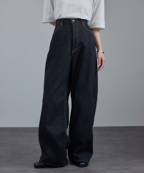 ADAM ET ROPE'（アダムエロペ）の「【KURO（クロ）】STRUCTURE デニム（デニムパンツ・レディース・ネイビー系・26/27/28/29）」の13枚目の写真