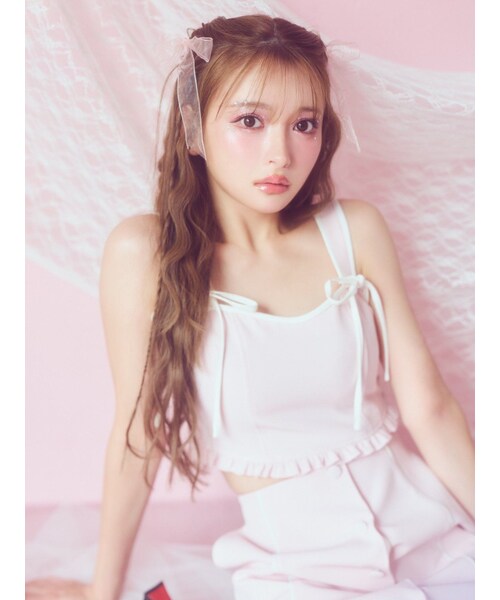 EATME（イートミー）の「リボンビスチェ（キャミソール・レディース・ブラック/ピンク・F）」の4枚目の写真