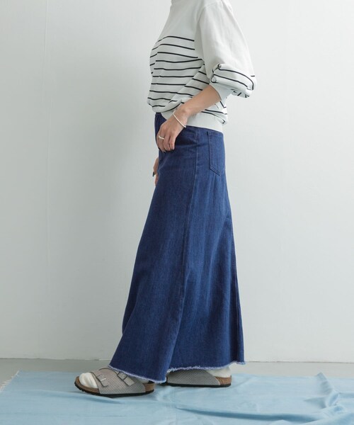 URBAN RESEARCH DOORS（アーバンリサーチドアーズ）の「Denim Flare Skirt（デニムスカート・レディース・ONE WASH/INDIGO・S/M）」の18枚目の写真