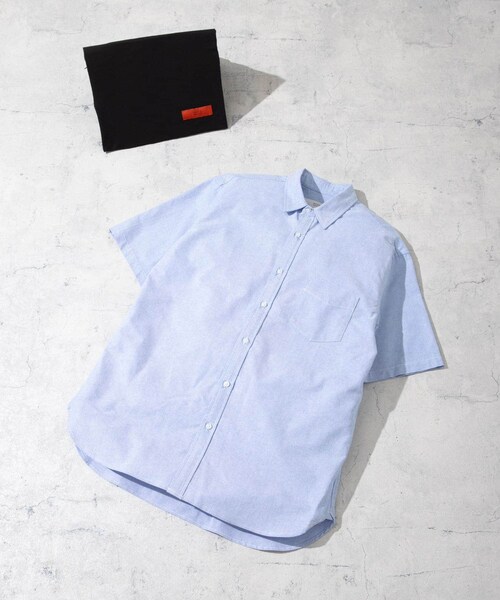 URBAN RESEARCH ROSSO（アーバンリサーチロッソ）の「『抗菌/消臭』『XXLサイズあり』ハイパフォーマンスオックス半袖シャツ（シャツ/ブラウス・メンズ・SAX/WHITE/GRAY/BLACK/INDIGO/SAX STRIPE/GRY STRIPE/NAVY CHECK/BLK CHECK/BLK WATCH/NAVY・S/M/L/XL/XXL）」の4枚目の写真