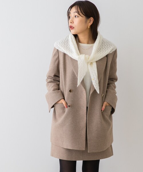 URBAN RESEARCH ROSSO（アーバンリサーチロッソ）の「F by ROSSO　ヘリンボンネップツイードジャケット（テーラードジャケット・レディース・BEIGE/GRAY・Free）」の17枚目の写真