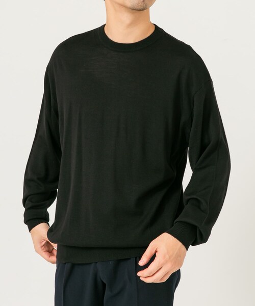 URBAN RESEARCH ROSSO（アーバンリサーチロッソ）の「イタリア糸メリノウールクルーニット（ニット/セーター・メンズ・GREIGE/GRAY/DARK BROWN/NAVY/BLACK・M/L）」の11枚目の写真