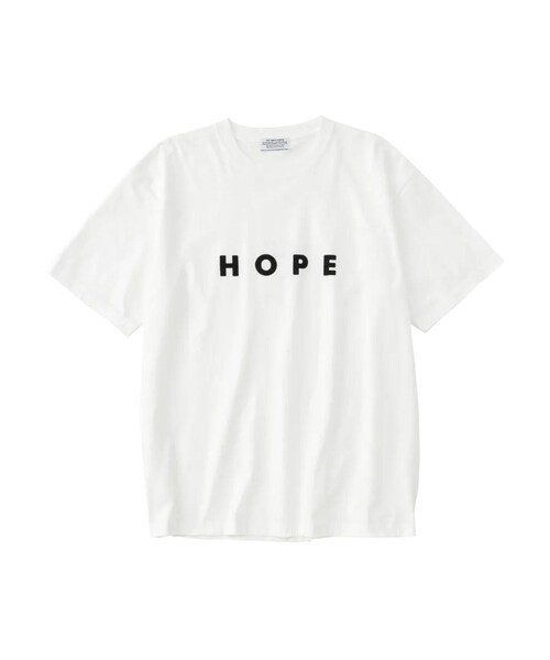 bonjour records(ボンジュールレコーズ)の「POET MEETS DUBWISE/ポエトミーツダブワイズ HOPE T-shirt(Tシャツ/カットソー・レディース・スミクロ/ホワイト・L/M/XL)」の2枚目の写真