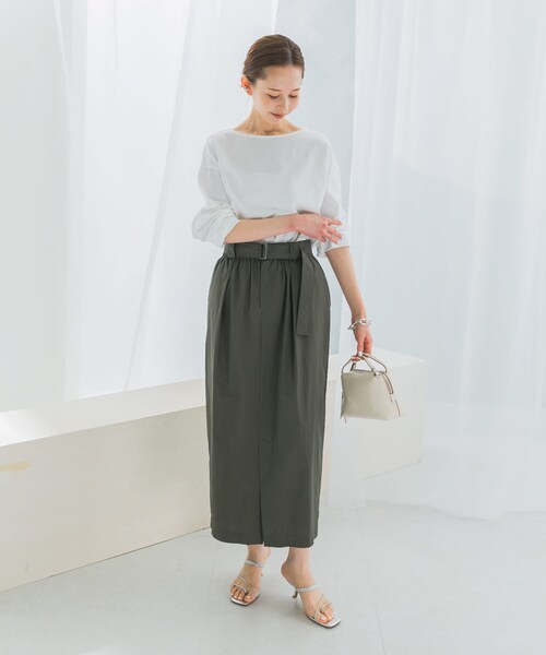 URBAN RESEARCH ROSSO（アーバンリサーチロッソ）の「ベルト付スカート（スカート・レディース・khaki/white/orange・FREE）」の12枚目の写真