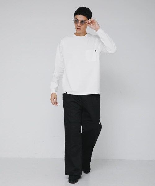 URBAN RESEARCH Sonny Label（アーバンリサーチサニーレーベル）の「ポンチポケット付ロングスリーブTシャツ（Tシャツ/カットソー・メンズ・ホワイト/グレージュ/チャコール/ブラック/ブルーグレー・M/L/XL）」の11枚目の写真