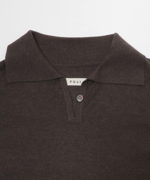 URBAN RESEARCH DOORS(アーバンリサーチドアーズ)の「FUJI SILKCASHMERE SKIPPERPOLO(ニット/セーター・レディース・BROWN/BEIGE/OFF WHITE・2)」の12枚目の写真
