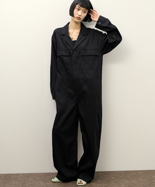 ADAM ET ROPE'（アダムエロペ）の「【Le Minor for ADAM ET ROPE'】別注 COMBINAISON AR（サロペット/オーバーオール・レディース・ブラウン/ネイビー・F）」の13枚目の写真