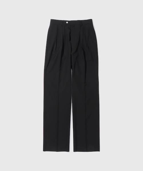 ADAM ET ROPE'(アダムエロペ)の「【NEAT/ニート】Wool Poplin Wide(その他パンツ・メンズ・ブラック・44/46/48)」の2枚目の写真
