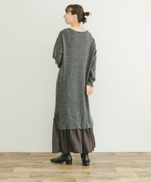 ITEMS URBANRESEARCH（アイテムズ アーバンリサーチ）の「ニットベストセットワンピース（ワンピース・レディース・GRY/L.BRN・FREE）」の9枚目の写真