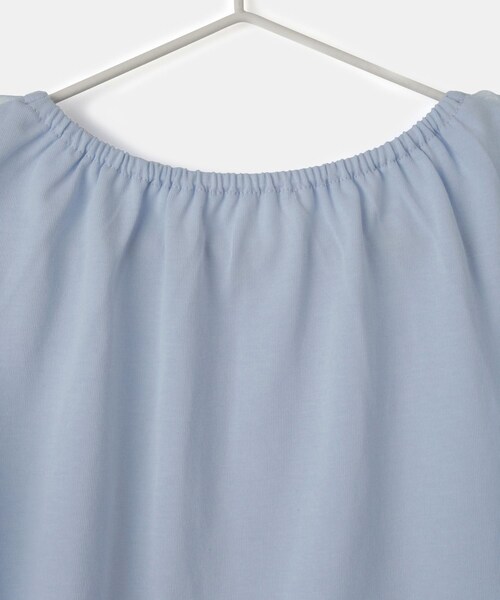 ROPE' PICNIC(ロペピクニック)の「【KIDS/キッズ】肩あきフリルハーフスリーブトップス(Tシャツ/カットソー・キッズ・ブラック/オフホワイト/サックス・L/M/S)」の14枚目の写真