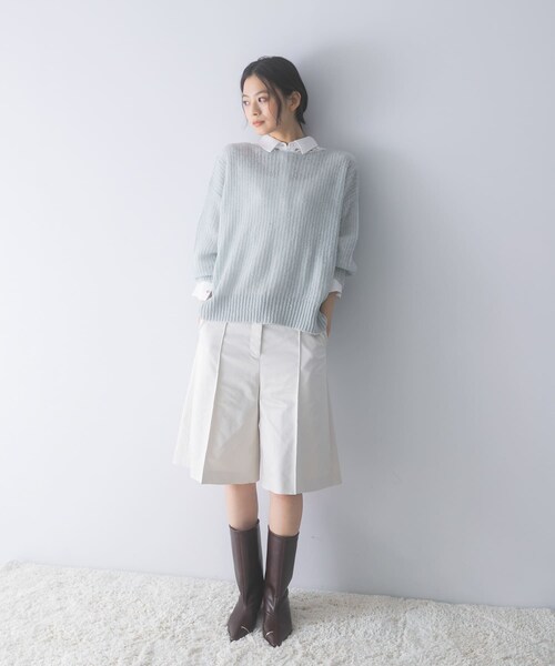 URBAN RESEARCH ROSSO（アーバンリサーチロッソ）の「モヘア混スパンコールシアーニット（ニット/セーター・レディース・OFF WHITE/MINT・Free）」の22枚目の写真