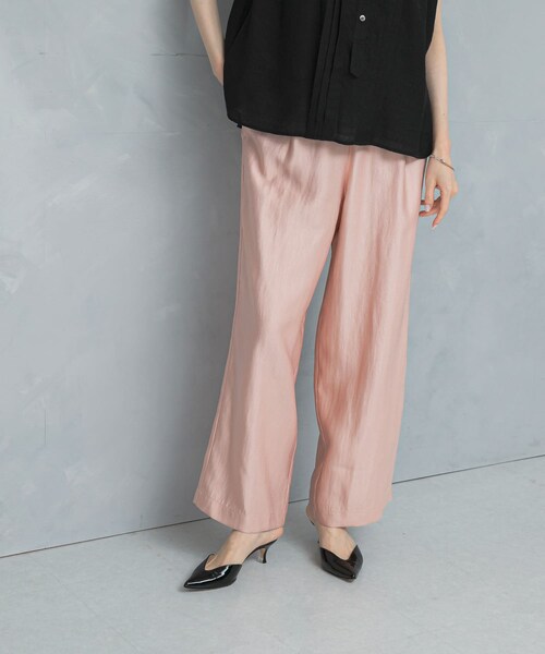 URBAN RESEARCH ROSSO（アーバンリサーチロッソ）の「ブライトツイルイージーパンツ（その他パンツ・レディース・PINK/BLACK・FREE）」の20枚目の写真