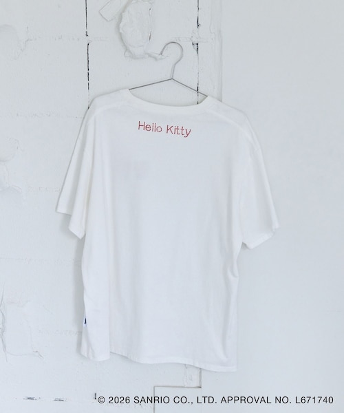 VIS(ビス)の「【HELLO KITTY×VIS】日焼けデザイン ハローキティビッグTシャツ(Tシャツ/カットソー・レディース・チャコール/ホワイト系・F)」の22枚目の写真
