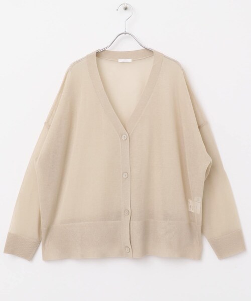 ITEMS URBANRESEARCH（アイテムズ アーバンリサーチ）の「シアーVネックニットカーディガン（カーディガン/ボレロ・レディース・GREGE/BLK/MNT/MOC・FREE）」の21枚目の写真