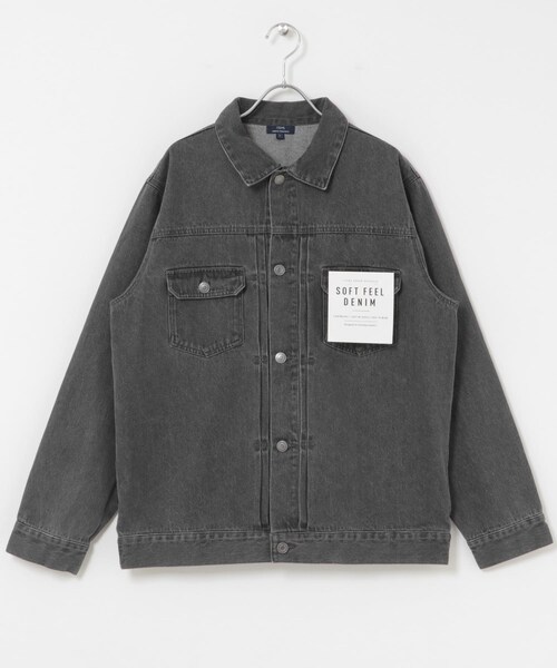 ITEMS URBANRESEARCH（アイテムズ アーバンリサーチ）の「SOFT FEEL DENIM 2NDジャケット（デニムジャケット・メンズ・BLACK/GRAY/INDIGO BLU・M/L）」の2枚目の写真
