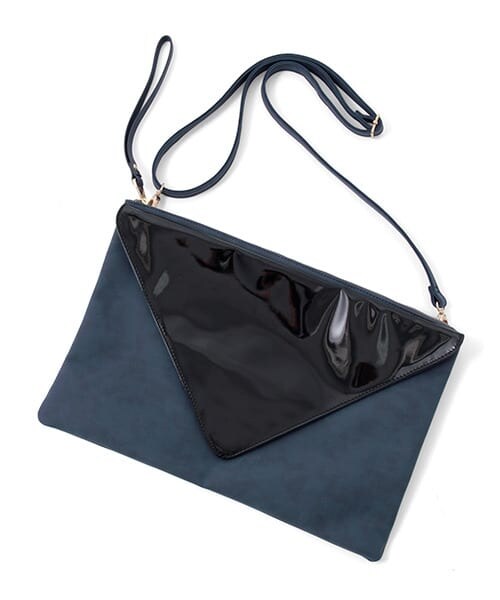 KBF（ケイビーエフ）の「異素材クラッチBAG（クラッチバッグ・レディース・シルバー/ホワイト/ブラック・one）」の5枚目の写真