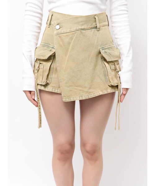 EMODA（エモダ）の「カーゴラップショートパンツ（その他パンツ・レディース・ブラック/アイスブルー/インディゴ/ベージュ・S/M）」の4枚目の写真
