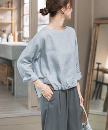 URBAN RESEARCH DOORS | リネンフロントギャザープルオーバー(シャツ/ブラウス)