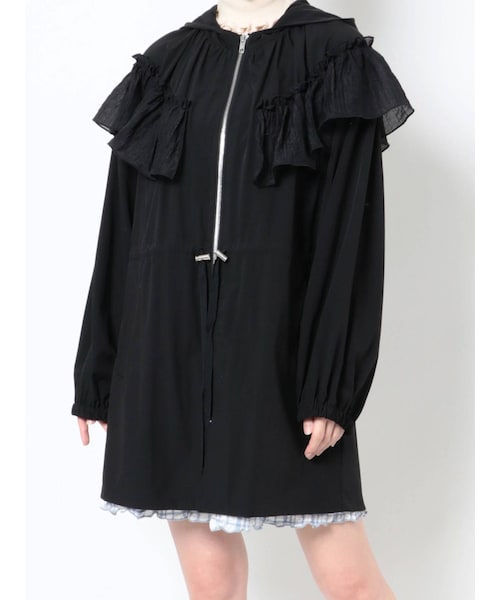 merry jenny（メリージェニー）の「フリルマウンテンパーカー（マウンテンパーカー・レディース・オフホワイト/ブラック・F）」の2枚目の写真