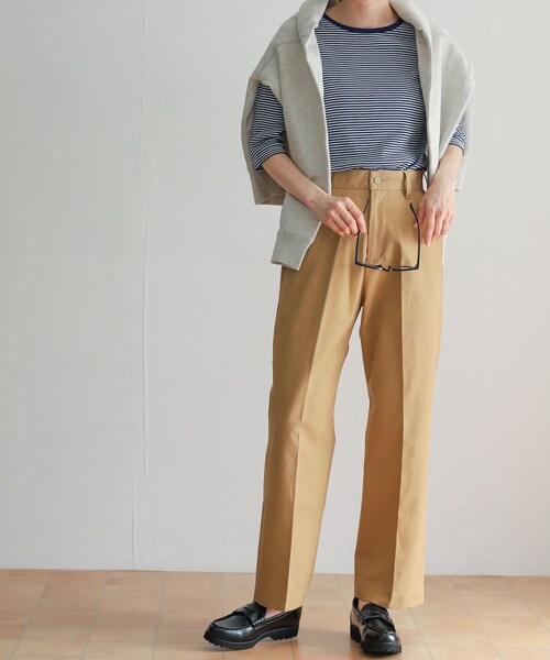 URBAN RESEARCH DOORS(アーバンリサーチドアーズ)の「ハイウエストチノパンツ(チノパンツ・レディース・BEIGE/L.BEIGE・S/M/L)」の3枚目の写真