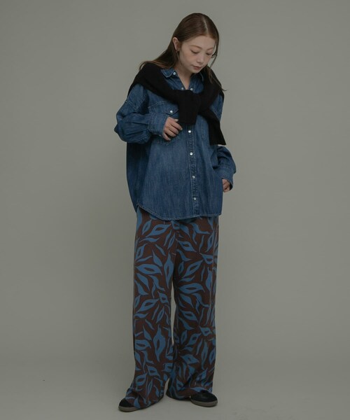 URBAN RESEARCH Sonny Label（アーバンリサーチサニーレーベル）の「ニュアンスプリントイージーパンツ（その他パンツ・レディース・ベージュ系/チャコール系/ブラウン系・Free）」の10枚目の写真