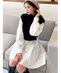 RESEXXY | ミクスチャーニットコンビチュニック(ニット/セーター)