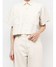 Ungrid | デニムハーフスリーブショートシャツ(シャツ/ブラウス)
