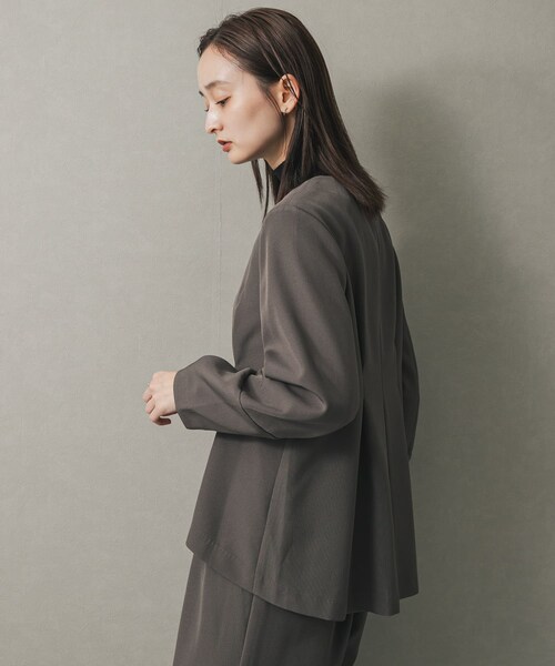 SENSE OF PLACE by URBAN RESEARCH（センスオブプレイスバイアーバンリサーチ）の「ウエストタックジャケットセットアップ（セットアップ・レディース・BLACK/GRAY/BEIGE・S/M）」の14枚目の写真