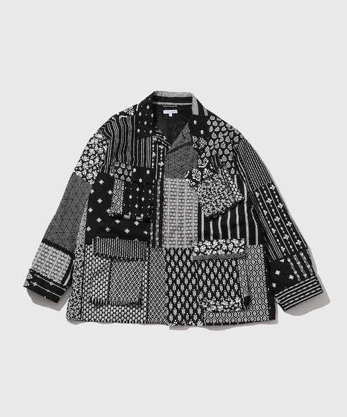 ADAM ET ROPE'(アダムエロペ)の「【ENGINEERED GARMENTS for WILD LIFE TAILOR】EX BDU Jacket - Cotton Patchwork Print(その他アウター・メンズ・ブラック・L/M/S/XS)」の2枚目の写真