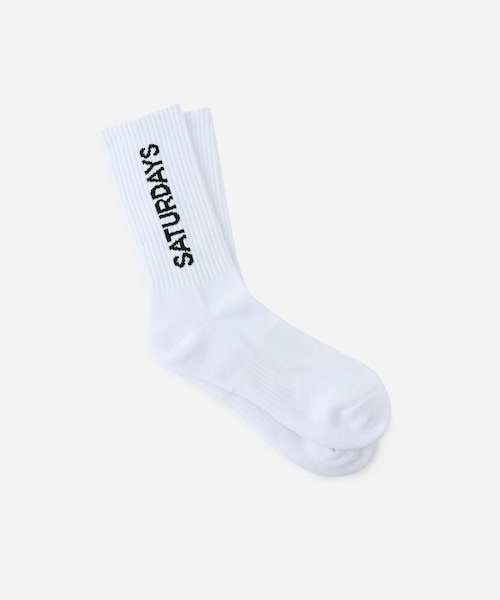 Saturdays NYC(サタデーズ ニューヨークシティ )の「Logo Sock(ソックス/靴下・メンズ・オリーブ/ブラック/ホワイト・F)」の1枚目の写真