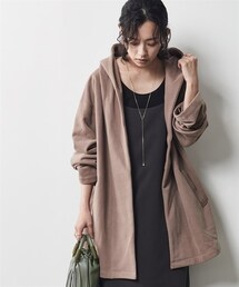 CHIC STYLE | 大きいサイズ裏起毛パーカートッパーカーディガンシックスタイル(カーディガン/ボレロ)