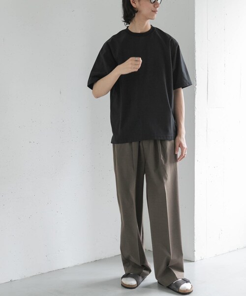 URBAN RESEARCH DOORS（アーバンリサーチドアーズ）の「FORK&SPOON　TEC LINEN T-SHIRTS（Tシャツ/カットソー・メンズ・BLACK/LIGHT GRAY/DARK BLUE・4/5）」の10枚目の写真