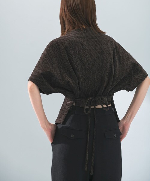 URBAN RESEARCH ROSSO（アーバンリサーチロッソ）の「le　CORDUROY TIE BLOUSE（シャツ/ブラウス・レディース・IVORY/BROWN・FREE）」の9枚目の写真