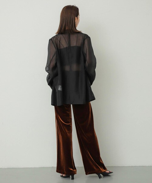 SENSE OF PLACE by URBAN RESEARCH（センスオブプレイスバイアーバンリサーチ）の「シアーテーラードジャケット（テーラードジャケット・レディース・BLACK/IVORY/BROWN・one）」の17枚目の写真