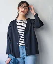 SMILE LAND | ＜大きいサイズ＞２４時間ずっと快適かるスルーメッシュＶネックノーカラージャケット（吸汗速乾・ＵＶカット・イージーケア）（セットアップ可能）(ノーカラージャケット)