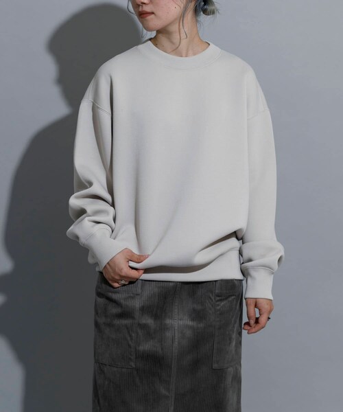 THE GOODLAND MARKET（ザグッドランドマーケット）の「『別注』MIDIUMISOLID×TGM　Recycled polyester sweat（スウェット・レディース・C.Gray/L.Beige/OFF・M/L）」の21枚目の写真