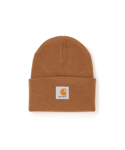 ADAM ET ROPE'（アダムエロペ）の「【carhartt/カーハート】ACRYLIC WATCH HAT（ニットキャップ/ビーニー・レディース・ブラック/ブラウン/カーキ/オレンジ・F）」の2枚目の写真